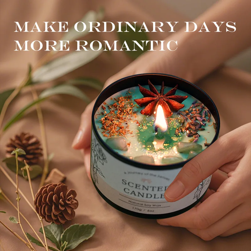 Home Fragrance Scented Candle - Vela de aromaterapia de cristal creativa