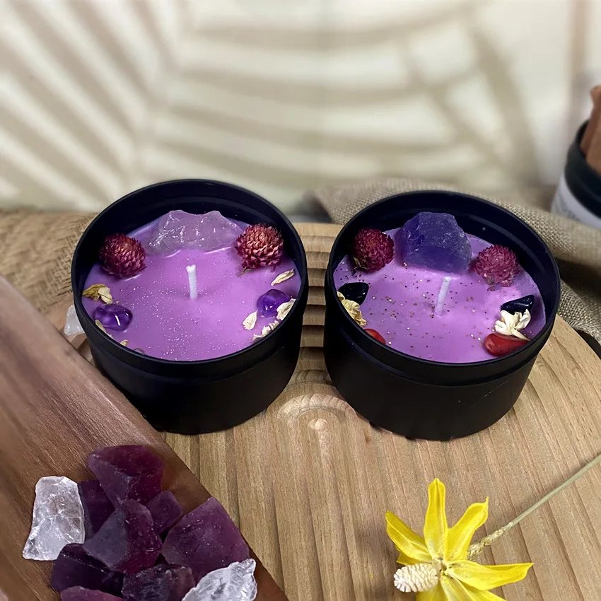 Home Fragrance Scented Candle - Vela perfumada de piedra de cristal