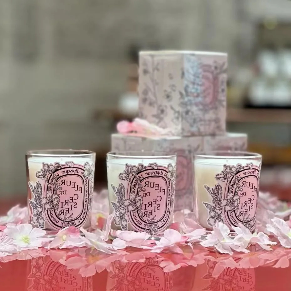 Home Fragrance Scented Candle - Diptyques románticos para decoración del hogar,