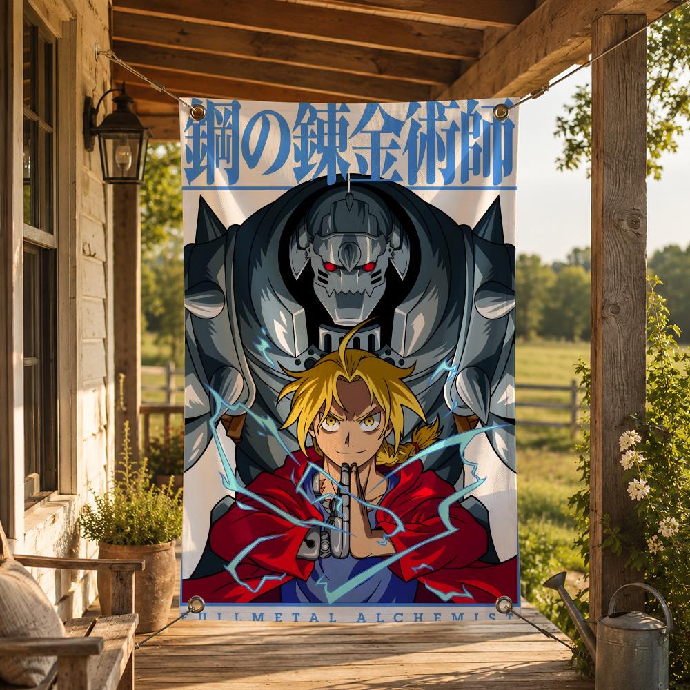 Banderas decorativas de Anime  - Home Garden Alchemist reseña y precio